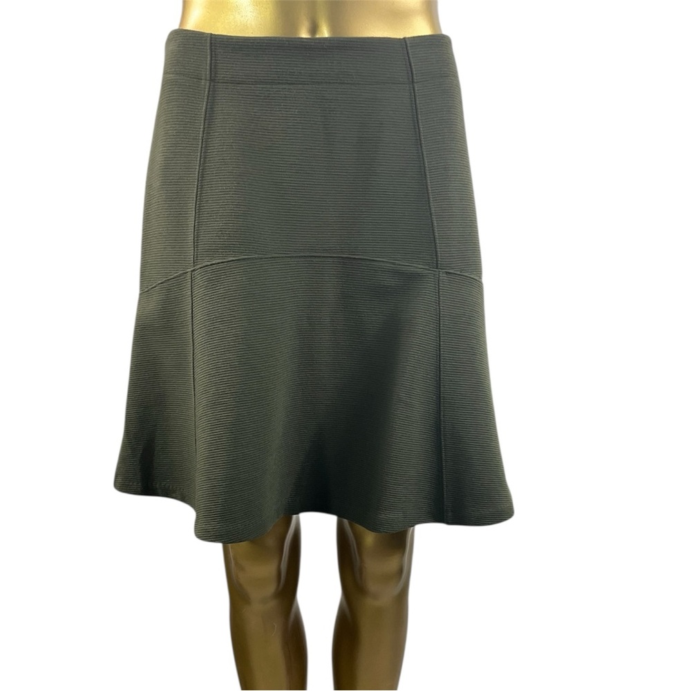 LOFT Green Skater Skirt Size 4 NWT Knit Poly Blend